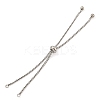 Non-Tarnish 304 Stainless Steel Box Chain Slider Bracelet Makings STAS-P360-03P-1