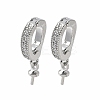 Brass Micro Pave Cubic Zirconia Pendants Bails KK-D324-21P-1