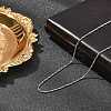 1MM 304 Stainless Steel Twisted Square Snake Chain Necklaces for Women NJEW-B131-09P-2
