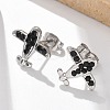 304 Stainless Steel Stud Earrings EJEW-F361-09P-4