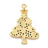Rack Plating Brass Pave Cubic Zirconia Pendants X-KK-R150-08G-01-2
