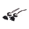 Natural Mixed Stone Moon with Chips Tassel Pendant Decorations G-L524-07R-B-2