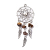 Mixed Gemstone Chip Big Pendants PALLOY-JF02294-2