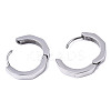 Tarnish Resistant 304 Stainless Steel Huggie Hoop Earrings X-STAS-R115-22P-2