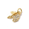 Brass Micro Pave Cubic Zirconia Pendants KK-Z135-01G-03-2