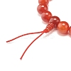 Natural Carnelian Round Beads Stretch Bracelet BJEW-JB07235-04-5