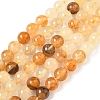 Natural Yellow Hematoid Quartz Beads Strands G-D302-01-8mm-2