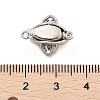 Brass Micro Pave Clear Cubic Zirconia Box Clasps KK-C075-22P-3