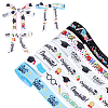 7Pcs 7 Styles Graduation Season Polyester Printed Grosgrain Ribbon OCOR-PH0005-02-1