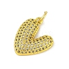 Brass Micro Pave Cubic Zirconia Pendants KK-B114-03G-2