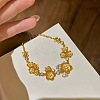 Brass Pave Cubic Zirconia Link Bracelets WGBE35A-02-1