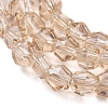 Electroplate Glass Beads Strands EGLA-L018-C-PL01-2