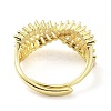 Brass Micro Pave Cubic Zirconia Rings RJEW-E077-06G-3