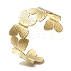 Ion Plating(IP) 304 Stainless Steel Cuff Ring for Women RJEW-U025-02G-1