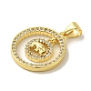 Brass Micro Pave Cubic Zirconia Pendants KK-Z042-22G-2