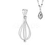 1Pc 925 Sterling Silver Bead Cage Pendants STER-PH0004-19P-1