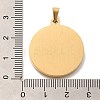 PVD Vacuum Plating 304 Stainless Steel Pendants STAS-U035-19G-03-3