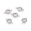 Flower Brass Micro Pave Cubic Zirconia Links LS-X-ZIRC-L054-09P-NR-1