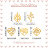 20Pcs 5 Styles Ion Plating(IP) 316L Surgical Stainless Steel Pendants STAS-AN0001-03-2