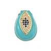 Rack Plating Brass Micro Pave Cubic Zirconia Pendants KK-P277-28G-05-1