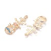 Alloy and Enamel Pendants PALLOY-T092-52KCG-2