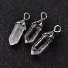 Bullet Natural & Synthetic Mixed Stone Pointed Pendants G-E332-A-2