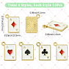 40Pcs 4 Colors Zinc Alloy Enamel Pendants ENAM-SC0009-97-2