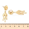 304 Stainless Steel Dangle Stud Earrings LS-EJEW-S264-02G-3