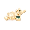 Rack Plating Brass Micro Pave Cubic Zirconia Pendants ZIRC-I057-36G-4