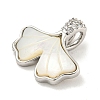 Brass Micro Pave Clear Cubic Zirconia Pendants KK-P275-19P-2