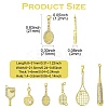 6Pcs 6 Styles Brass Micro Pave Cubic Zirconia Pendants KK-CJ0003-30-2