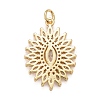 Rack Plating Brass Clear Cubic Zirconia Pendants KK-M229-34G-2