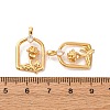 Brass Micro Pave Cubic Zirconia Pendants KK-K382-54G-3