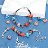 Mixed Styles Handmade Lampwork Glass European Beads LPDL-PH0001-03-WH-2