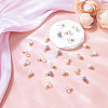 25Pcs Electroplate Glass Charms PALLOY-TAC0314-5