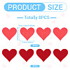 8Pcs 2 Colors Polyester Iron on Sew On Patches PATC-TA0001-34B-4