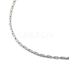 Adjustable Slider Brass Boston Link Chain Necklaces for Men Women NJEW-G160-12P-3