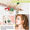 12Pcs 12 Style Cactus & Leaf & Mushroom Alloy Enamel Locking Stitch Markers HJEW-PH01501-4