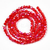 Opaque Solid Color Electroplate Glass Beads Strands EGLA-A039-P2mm-L02-3