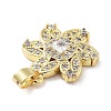 Brass Micro Pave Cubic Zirconia Pendants KK-F877-23G-2