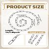 1M 304 Stainless Steel Paperclip Chains CHS-LP0001-08-2