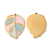 Real 18K Gold Plated 304 Stainless Steel Rhinestone Pendants STAS-A084-31G-03-1