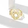 Brass Open Cuff Rings for Women RJEW-K289-01G-Q-2