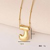 Simple and Stylish Brass Letter Pendant Satellite Chain Necklaces for Women Men GF2554-10-1