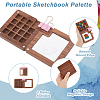 2Pcs 2 Styles Wood Magnetic Flip Top Paintbox AJEW-DC0001-26-4