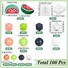Summer Theme Silicone Focal Beads SIL-SC0002-71-2