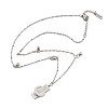 304 Stainless Steel Polymer Clay Rhinestone Rctangle Pendant Necklaces NJEW-U023-02P-4