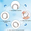 20Pcs 2 Colors Alloy Spring Gate Rings FIND-SP0001-45-6