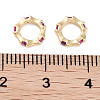 Brass Pave Cubic Zirconia Linking Rings KK-C051-61G-02-2