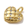 Brass Micro Pave Cubic Zirconia Pendants KK-P308-06G-2